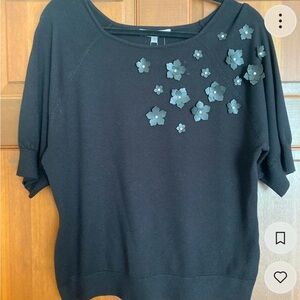 Faux leather pearl shirt